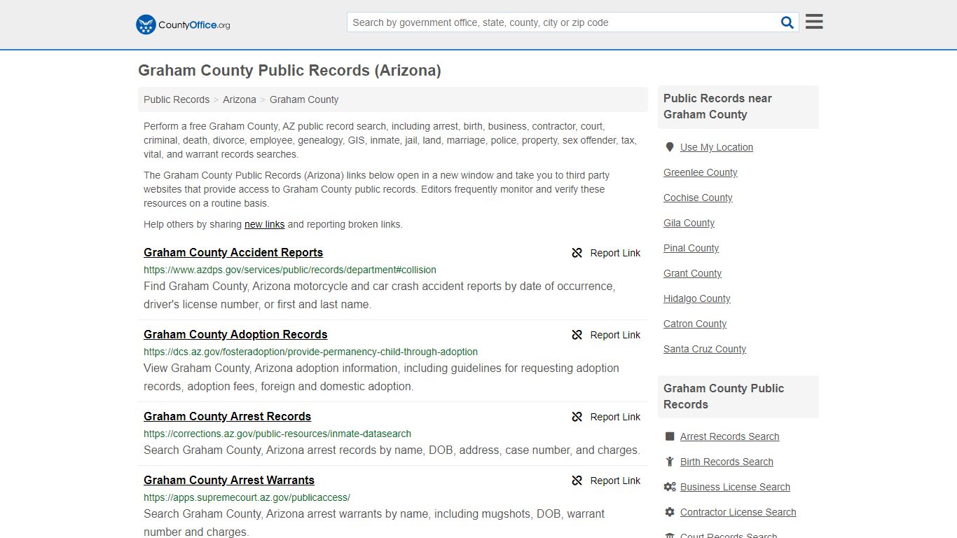 Public Records - Graham County, AZ (Business, Criminal ...