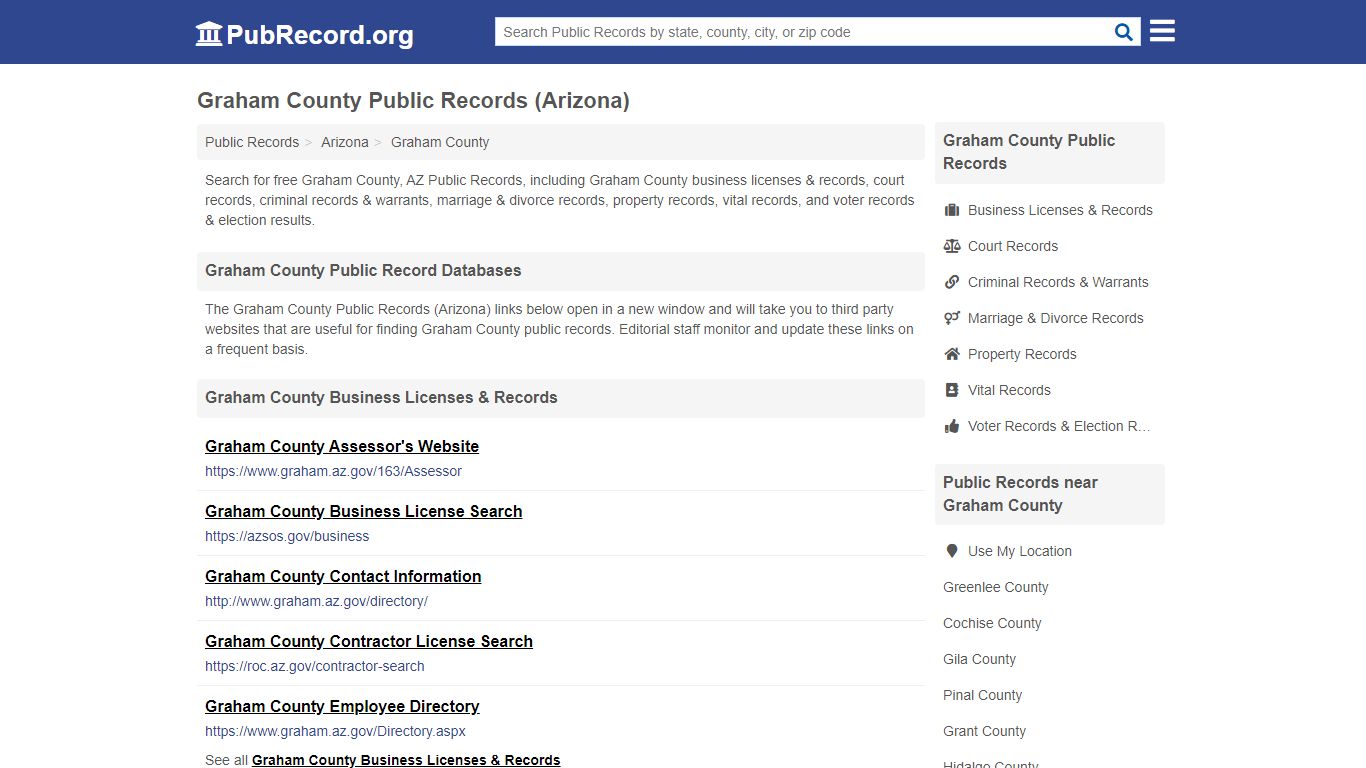 Free Graham County Public Records (Arizona Public Records)